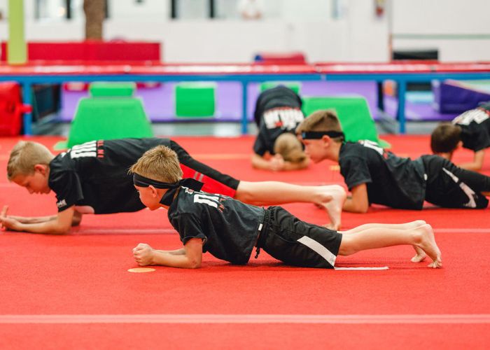 ninjazone boys training and building strength at elevate