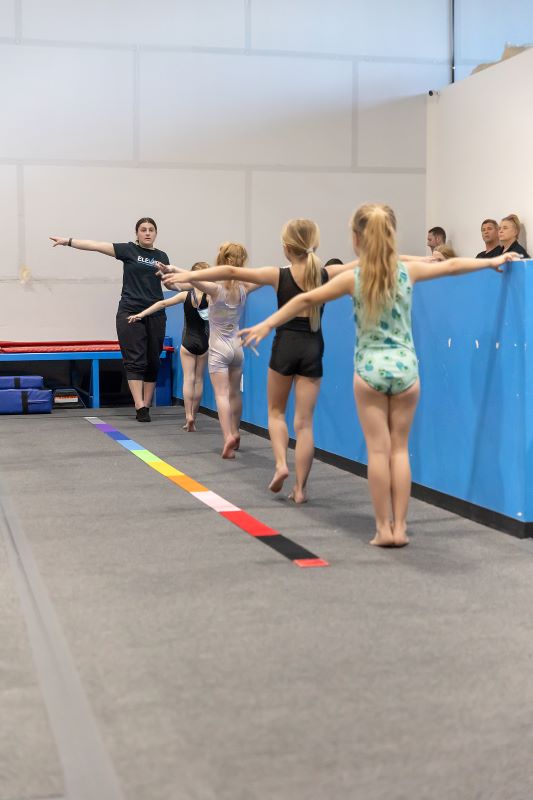 artistry gymnasts working on balance drills