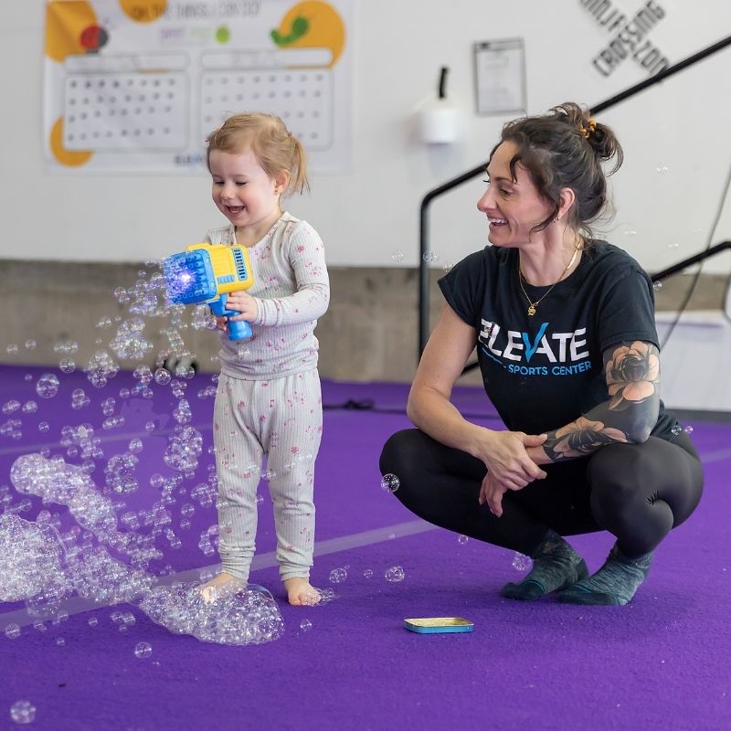 Choose the Right Class preschool gymnastics kid having fun with a coach