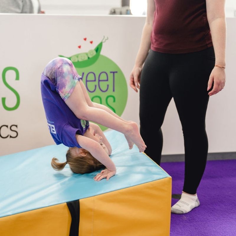 kids activity young preschool gymnast learning a forward roll